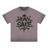 Reverse Dyed Graffiti Cotton T-Shirt