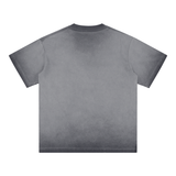 Reverse Dyed Graffiti Cotton T-Shirt