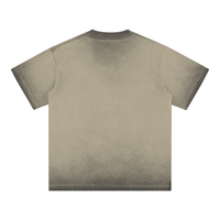 Reverse Dyed Graffiti Cotton T-Shirt