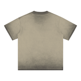 Reverse Dyed Graffiti Cotton T-Shirt