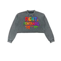 Fight Fentanyl Juise Box Cropped Sweatshirt