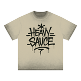 Reverse Dyed Graffiti Cotton T-Shirt