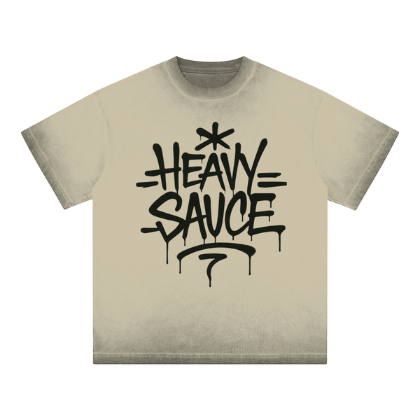 Reverse Dyed Graffiti Cotton T-Shirt