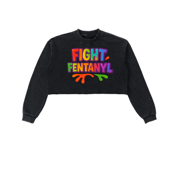 Fight Fentanyl Juise Box Cropped Sweatshirt