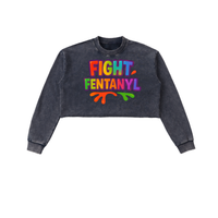 Fight Fentanyl Juise Box Cropped Sweatshirt