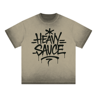 Reverse Dyed Graffiti Cotton T-Shirt