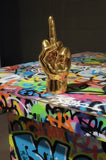 XL  Bronze Middle Finger Tabletop Sculpture