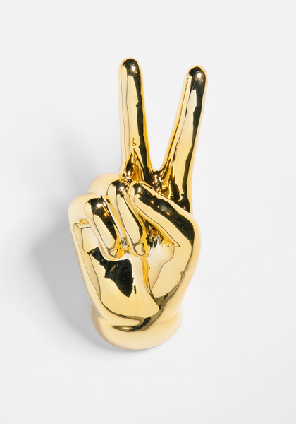 Peace Hand Wall Mounted Hook Sculpture