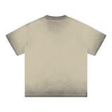 Reverse Dyed Graffiti Cotton T-Shirt